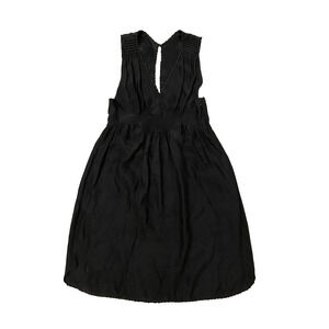 Isabel Marant Womens Silk V Neck Sleeveless A Line Dress Black M Luxury Designer